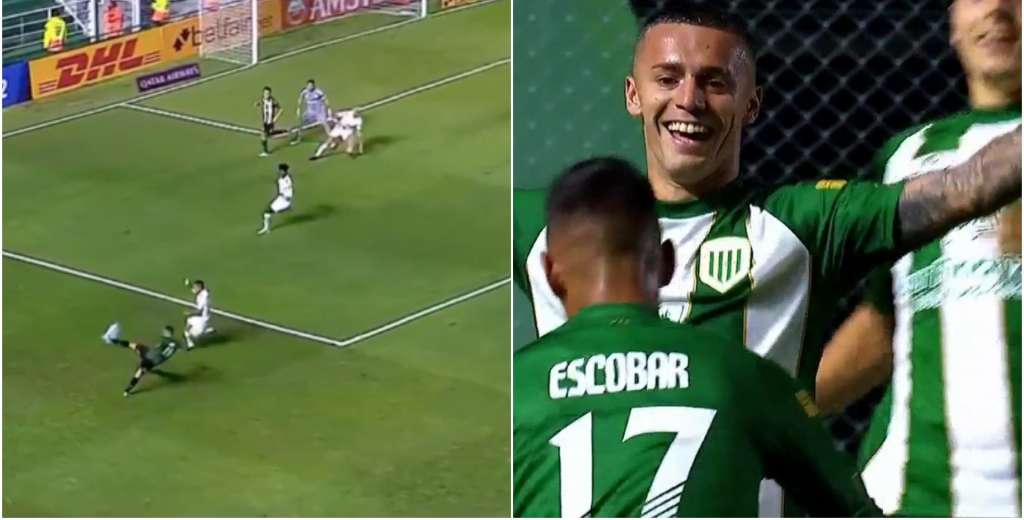 De volea y desde el lateral: el golazo de Urzi al Santos en la Sudamericana