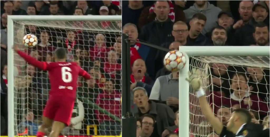 Si era gol, había que cerrar Anfield: Thiago le pegó desde 35 metros...