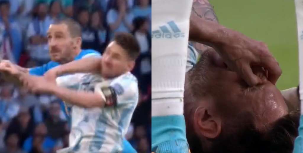 Bonucci se cansó de Messi y lo fulminó: tremendo codazo en la cara