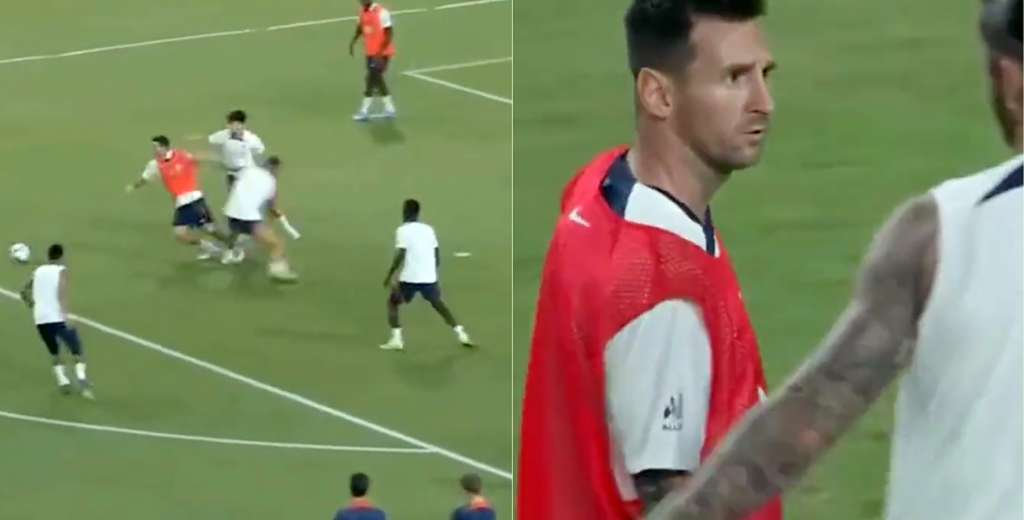 Sergio Ramos le metió una patada y Messi lo fue a buscar 