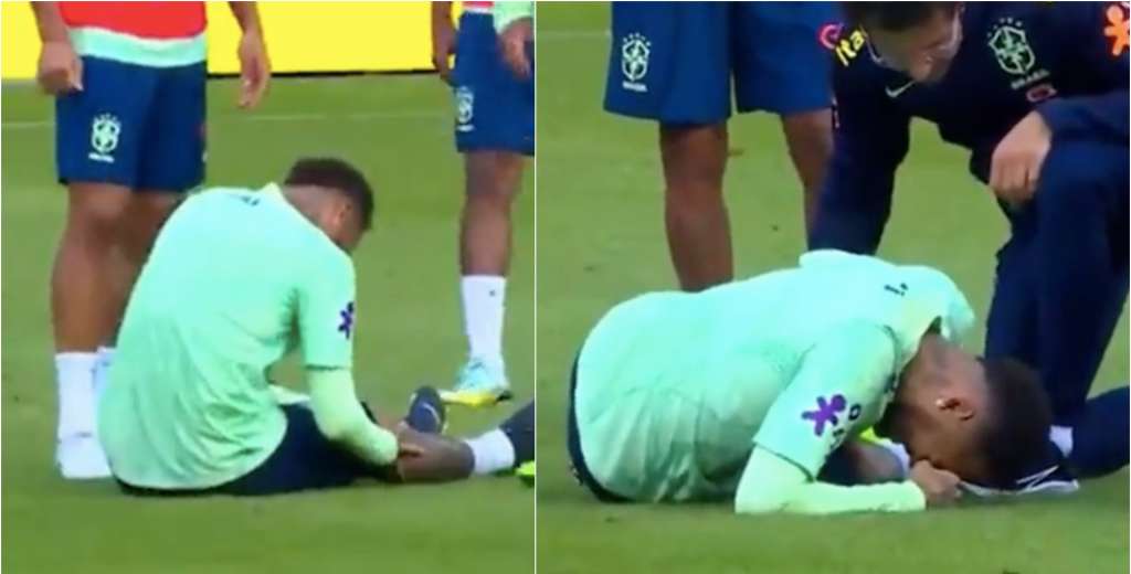 Todo Brasil se paralizó: Neymar se revuelca de dolor en su rodilla