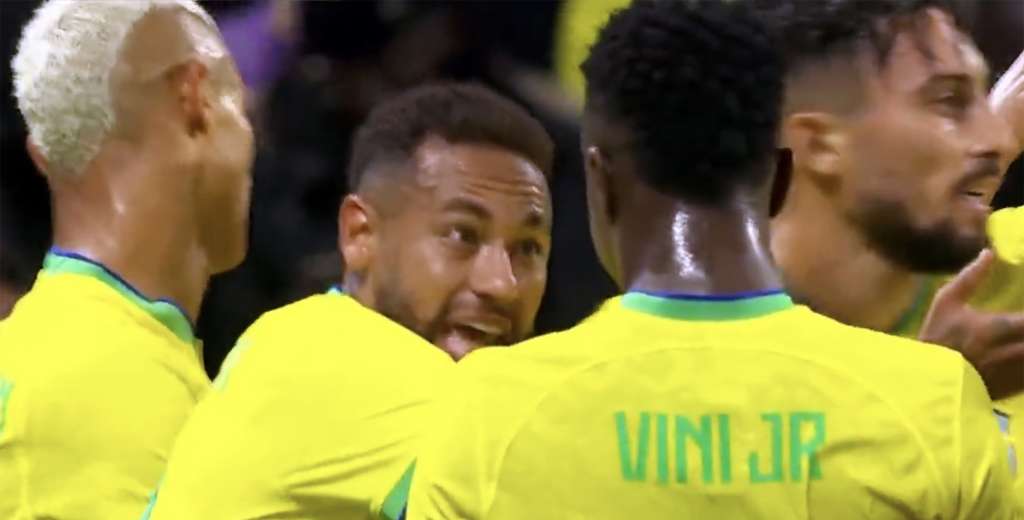Se enojó: Neymar lo retó a Vinicius en pleno festejo de Brasil