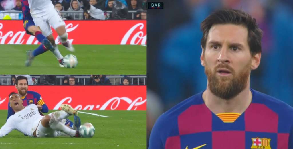 Casemiro se escapó y Messi lo bajó durísimo de atrás 